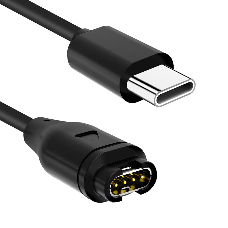 Tebiemao USB C Charger Compatible with Garmin Watch Charger, Data Sync Charging Cable for Garmin Fenix 7 7S 7X 6 6S 6X 5 5S 5X, Forerunner 945 245 45, Vivoactive 3 4 4s, Venu 2 2s, Instinct, 3.3FT/1M 1 Pack