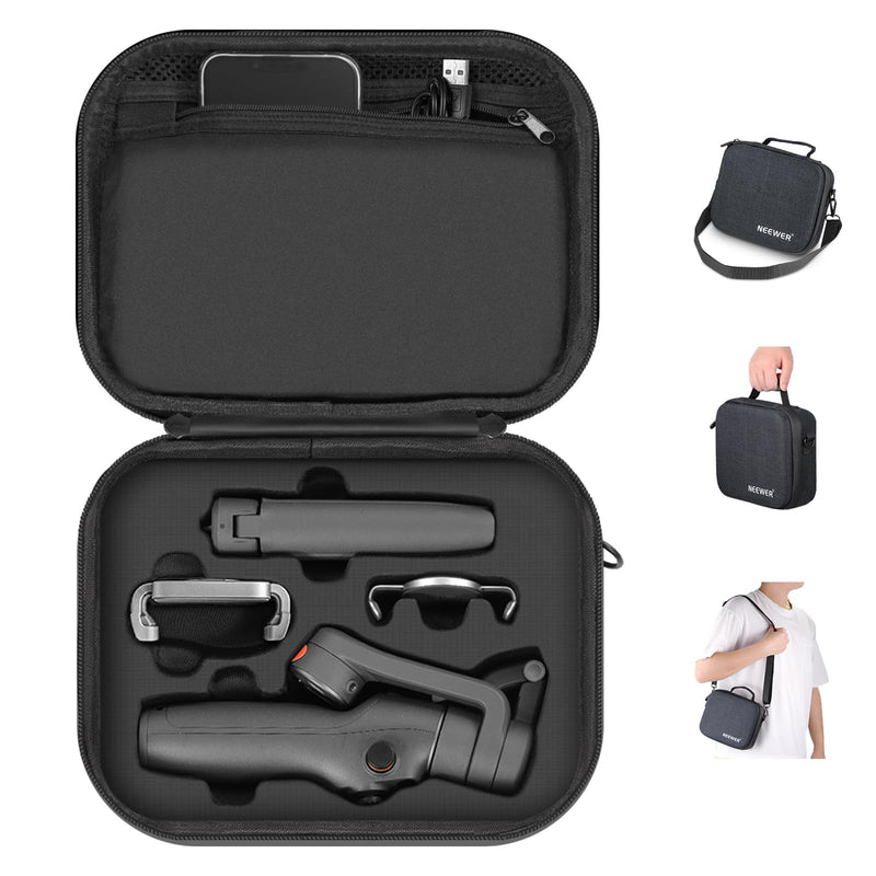 Neewer Waterproof Storage Case for Osmo Mobile 6, Portable Shoulder Bag Travel Case with Inner Pocket & Shockproof Cushion, Compatible with DJI Osmo Mobile 6 Gimbal Stabilizer Accessories, PB002