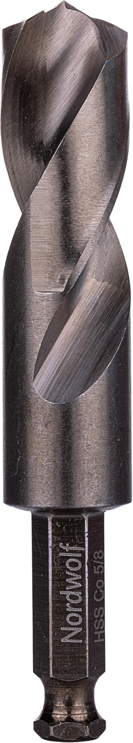 NordWolf 5/8" M35 Cobalt Stubby Drill Bit for Stainless Steel & Hard Metals, with 5/16" Hex Shank for Quick Chucks & Impact Drivers 5/8 in