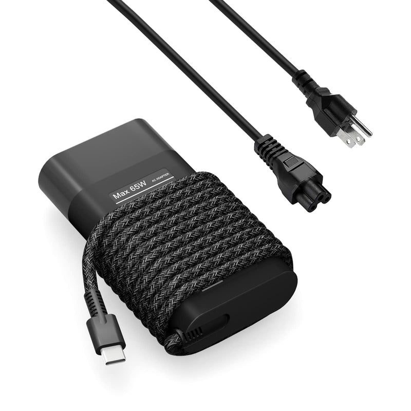 New Slim 65W HP Laptop Charger USB C Chromebook Charger for HP Spectre X360 14 2 in 1,Elitebook x360, Pavilion Envy Elite x2 Fast Charging Type C Travel Laptop Power Adapter Black 65W 65W Slim USB C charger