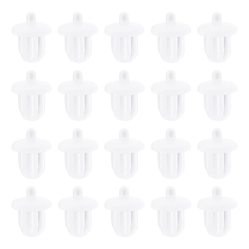 20Pcs 6.35mm Silicone Anti Dust Plugs Socket Dust Cover Anti Dust Jack Plug Stopper Cap Accessories for Amplifier DVD Karaoke White