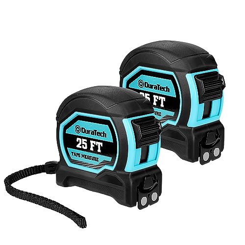 DURATECH 25FT Magnetic Double-Sided Tape Measure, Easy Read Measuring Tape 25 FT 2 Pack