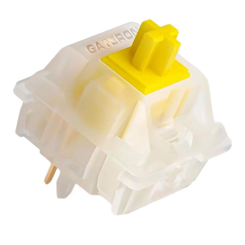 Gateron Milky Yellow Pro V2 Pre-lubed 5-Pin 50gf Linear Switches for All MX Mechanical Keyboard Game Keyboard(Milky Yellow Pro V2,72PCS) 72Pcs