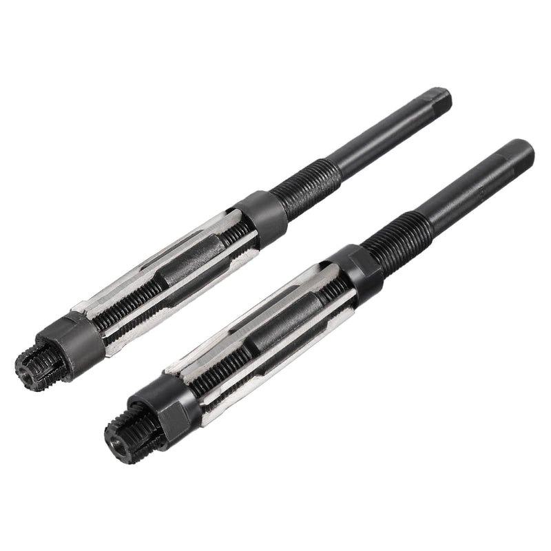 uxcell Adjustable Hand Reamer Set 17-19mm and 19-21mm High Speed Steel H8 6 Straight Flutes Milling Cutter Tool 2pcs