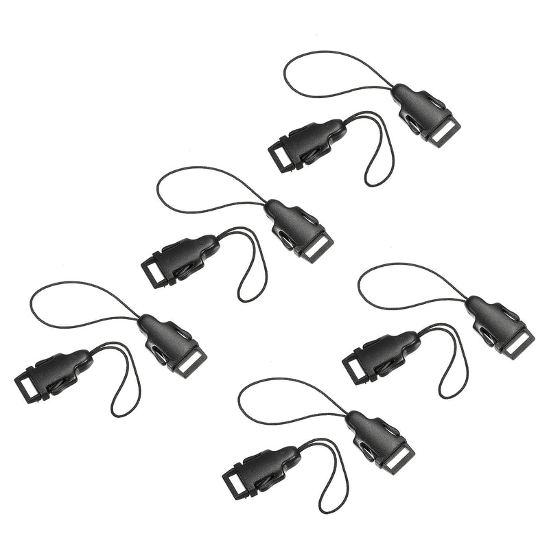 PATIKIL Camera Strap Loops Connector, 10Pcs ABS Plastic Quick Release Neck Shoulder Strap Buckle Adapter for Photography Camera Binocular Eyelet, Black