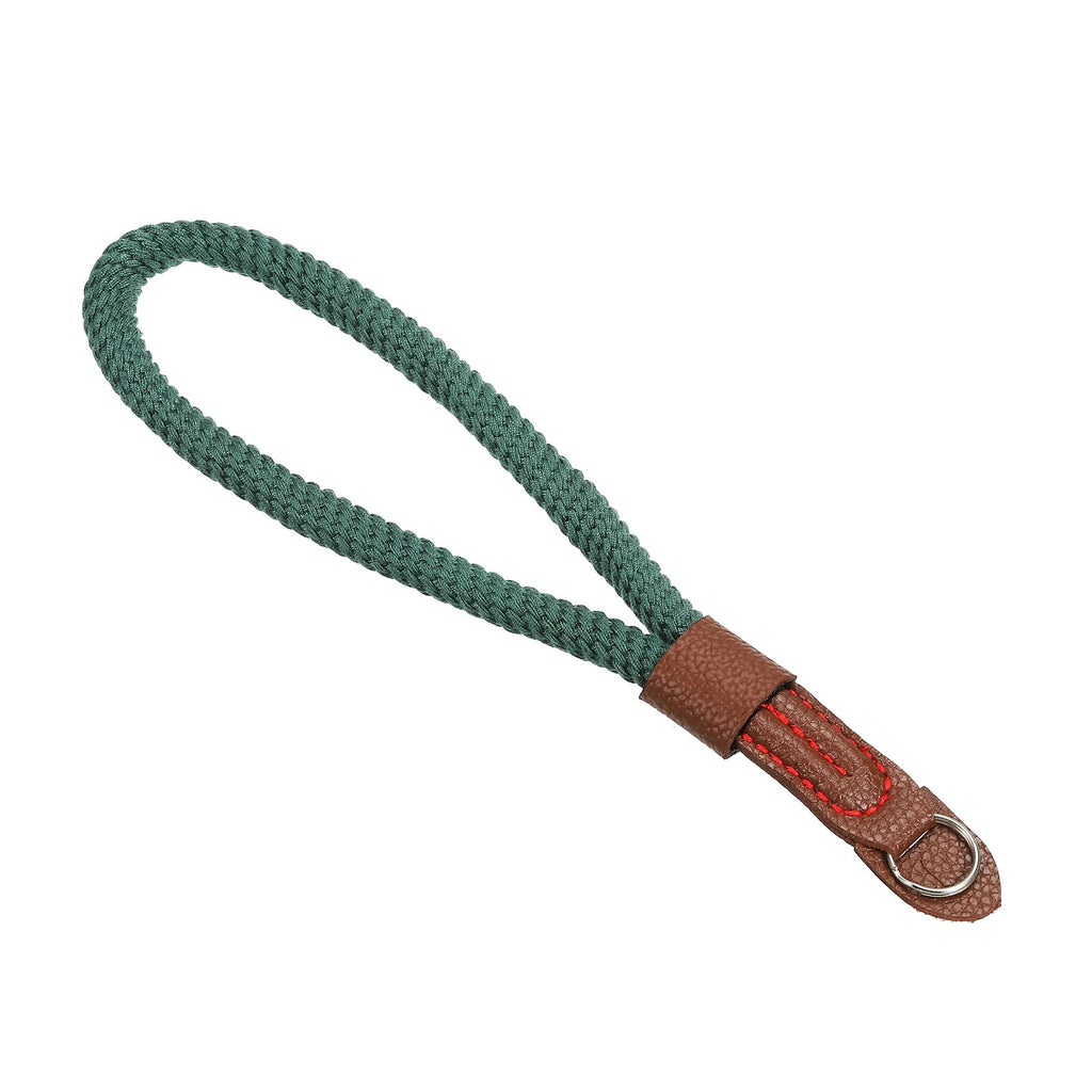 PATIKIL Camera Wrist Strap, Cotton Soft Adjustable Woven Round Cord Rope Hand Grip with Mounting Ring Green