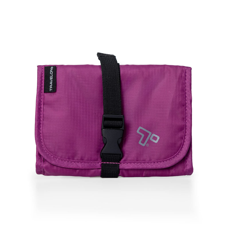 Travelon Tech Accessory Organizer, Purple, Open 14 x 6.75 x .0.25 Closed 6.75 x 4.75 x 0.75