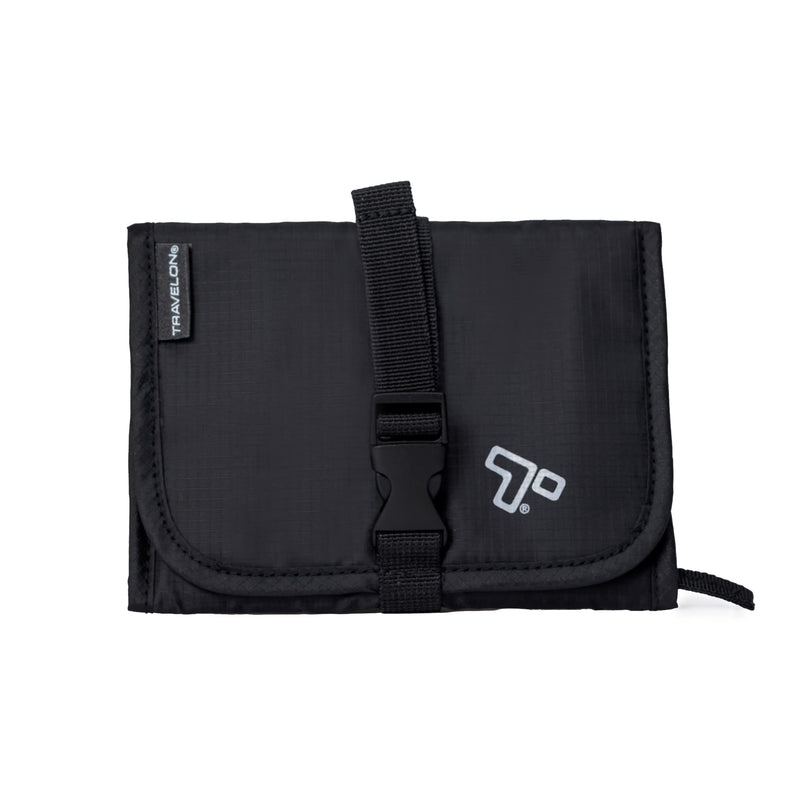 Travelon Tech Accessory Organizer, Black, Open 14 x 6.75 x .0.25 Closed 6.75 x 4.75 x 0.75