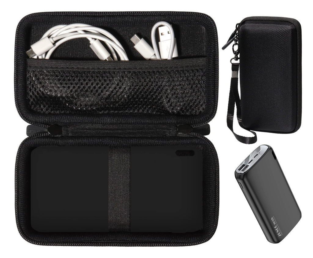 CaseSack Case for Kuulaa Portable Charger, also fits for RGVOTA, Pxwaxpy, QTshine (Black) Black