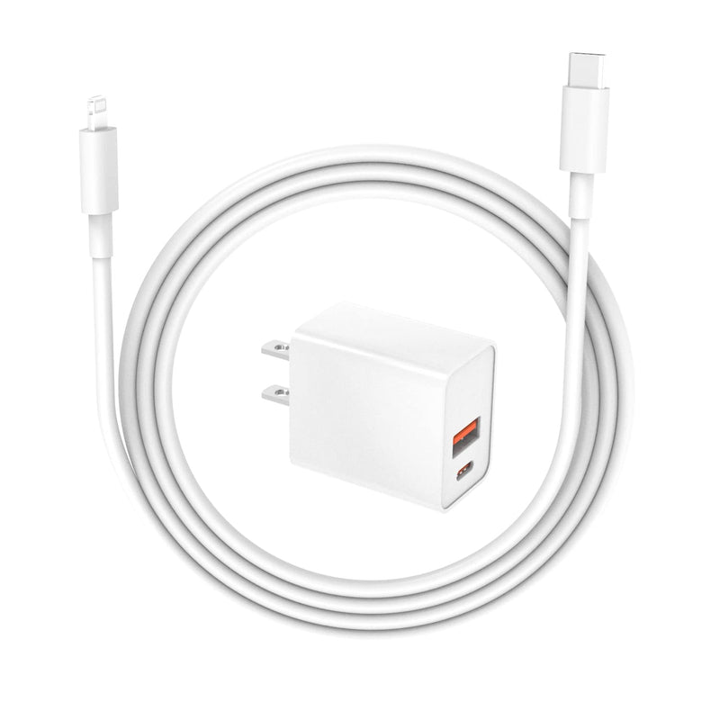 [for Apple MFi Certified] 20W Fast Charger for iPad 9th Generation 10.2 inch 2021 Gen A2603 A2604 with 6.6 Ft USB-C to Lightning Charging Cable Power Supply Adapter Cord