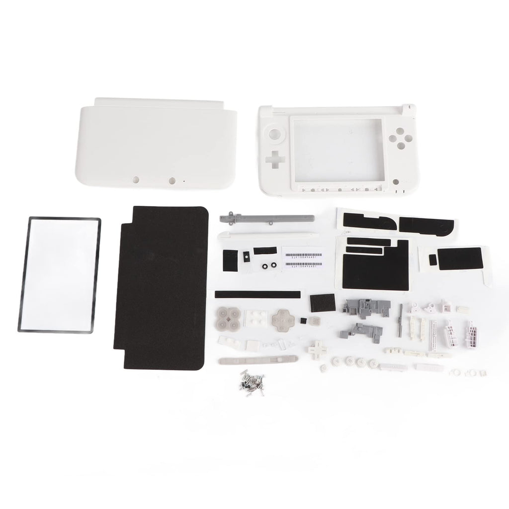 Replecement Case for Nintendo 3DS LL, Full Housing Case Cover Shell Repair Parts Complete Replacement Kit for Nintendo 3DS XL White