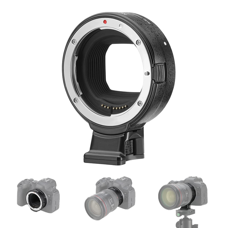 NEEWER EF to EOS R Mount Adapter, EF/EF-S Lens to RF Mount Camera Autofocus Converter Ring Compatible with Canon EOS R Ra RP R6 Mark II R6 R5 R3 R7 R10 R8 R50, Max Load: 4.4lb/2kg, NW-EF-EOSR