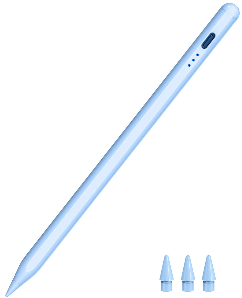 Pencil for iPad 2018-2022, HATOKU Quick Charging iPad Pencil 2nd Generation with Tilt & Palm Rejection, Apple Pen Compatible with iPad Air 3/4/5, iPad Mini 5/6, iPad 6-10 Gen, iPad Pro 11/12.9" (Blue) Light Blue