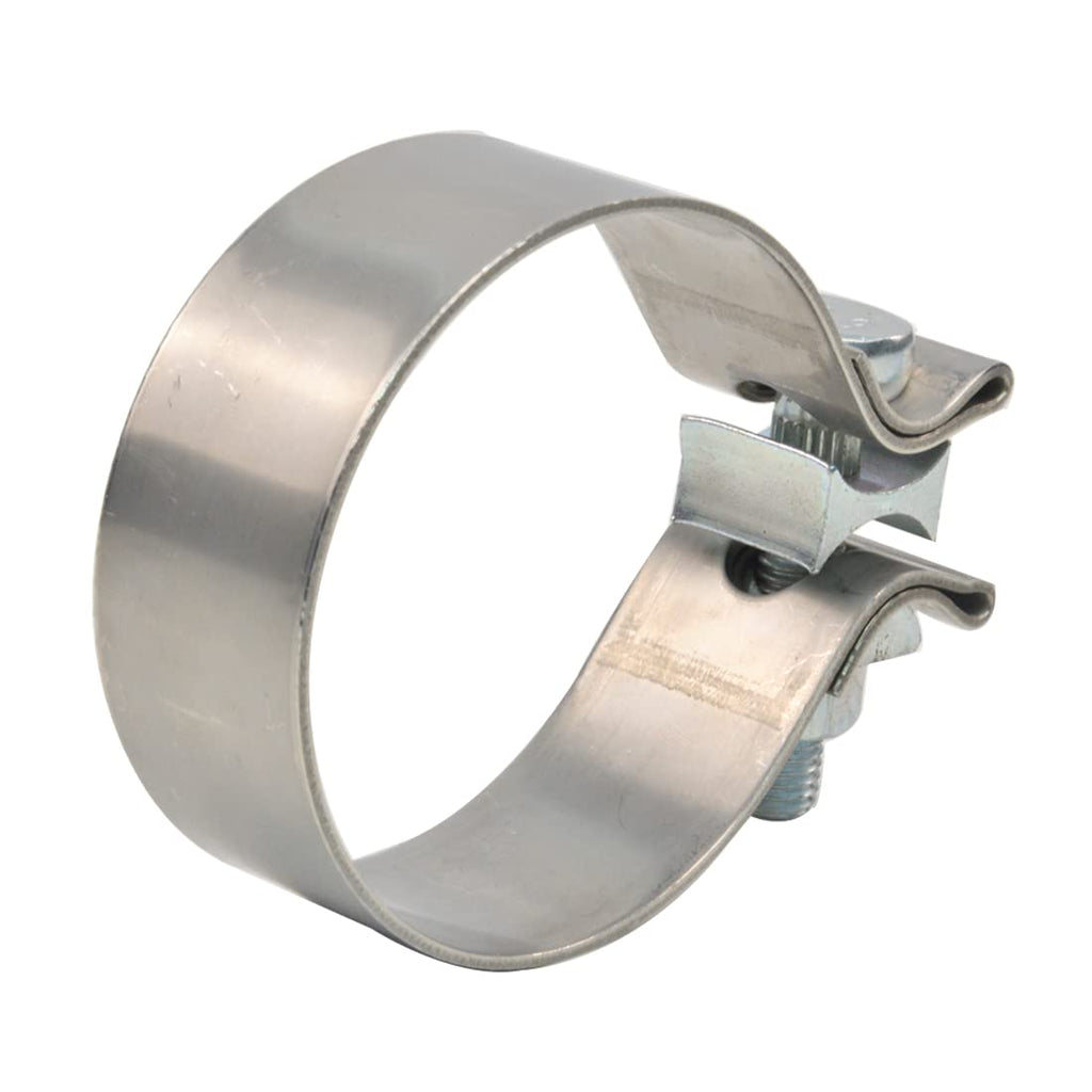 Universal ID 3.5 inch Exhaust Clamp, Stainless Steel 3-1/2 inch Narrow Band Lap Joint Butt Clamp