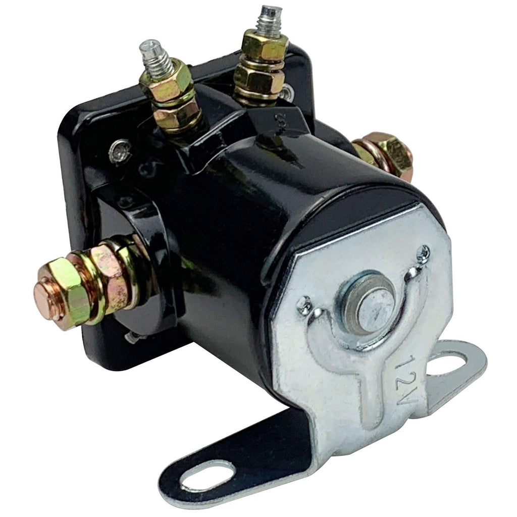 Hot Rod Starter Solenoid Relay 12V Replacement for 1956-up Fo-rd B6AZ-11450-A C6AF C7AF C9AF C3912 SW-3 SW3 D2AF11450AA 50-430 Black