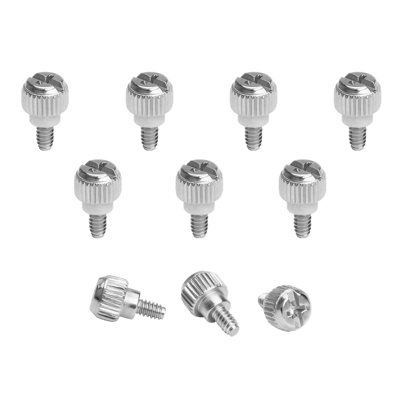 10PCS Computer Case Thumbscrews, 6-32 Thread Thumb Screws, for DIY PC Cover/Power Supply/PCI Slots/Hard Drives (Silver)