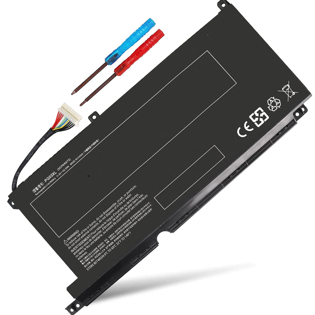 52.5Wh 11.55V PG03XL Battery I48495-005 For HP Pavilion Gaming 15-DK dk0020TX dk0125TX dk0132TX dk0133TX dk0135TX dk0138TX dk0139TX dk0209TX dk0230TX; 15-ec1011ns ec1012ns ec1206ng FPC52 PGO3XL