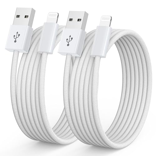 NIBIKIA USB to Lightning Cable 1 m + 1 m, [MFi Certified] iPhone Charging Cable | Apple Charging Cable iPhone Cable Fast Charging Cable for iPhone 14 13 12 11 Pro/Pro Max/Mini, XR XS Max X, 8 7 6 6s Plus