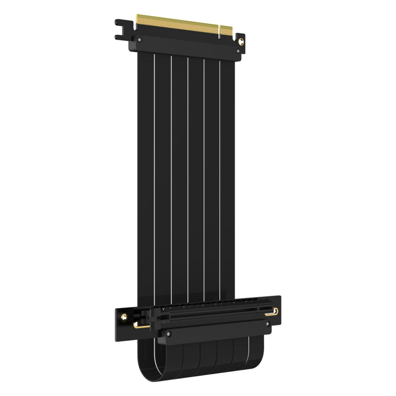 GLOTRENDS 300mm PCIe 3.0 X16 Riser Cable for Low-end PCIe 3.0 GPUs, Such as GeForce RTX 20/GTX 16/GTX 10 Series and AMD Radeon RX5000/VII/RX Vega/R9 Fury Series, etc 90 Degree Right Angle