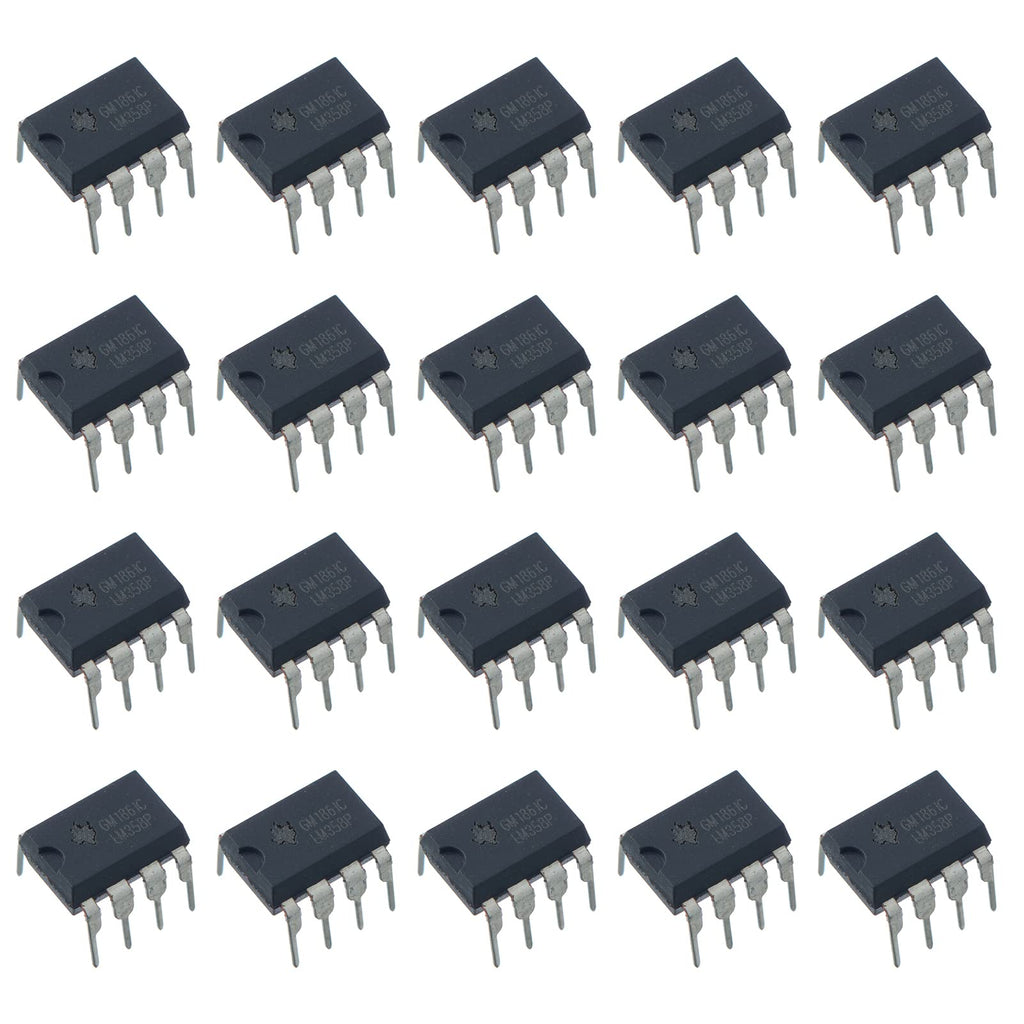 Horinktor 20pcs LM358N LM358P 358 Low Power Dual Operational Amplifier for Commercial Industrial,DIP-8.