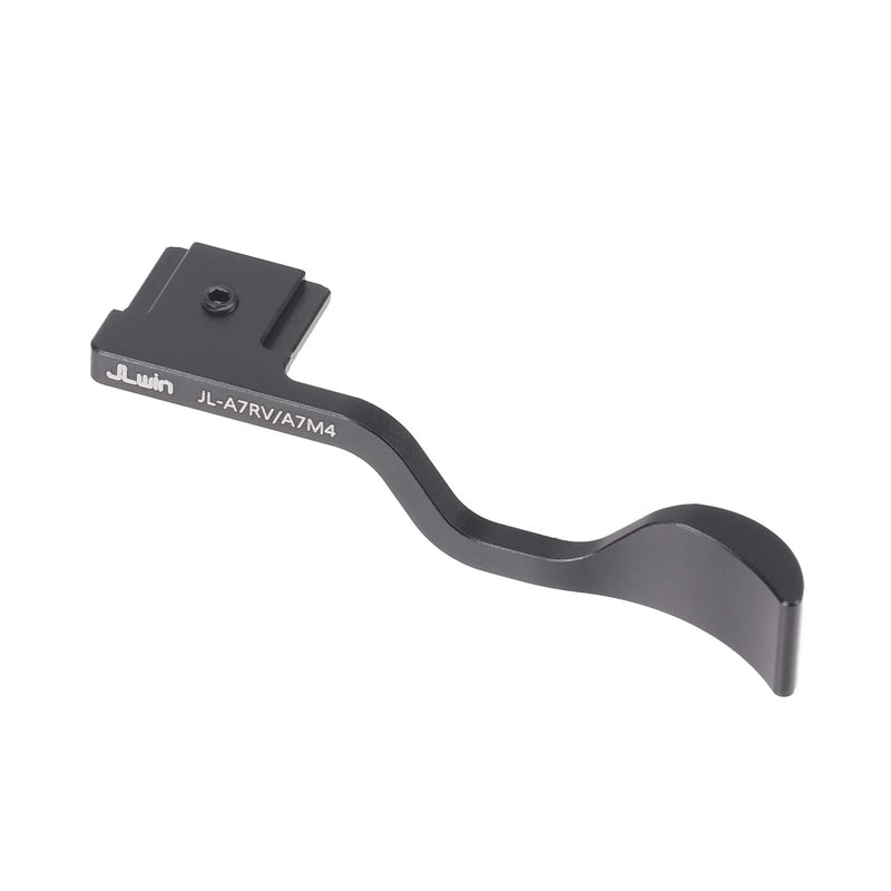 FocusFoto Metal Thumb Up Grip Hot Shoe Cover Mount for Sony Alpha 7 IV (ILCE-7M4 / A7 IV), Alpha 7R V (ILCE-7RM5 / A7R V) Mirrorless Camera, Aluminum Alloy Finger Thumb Rest Handle (Black)