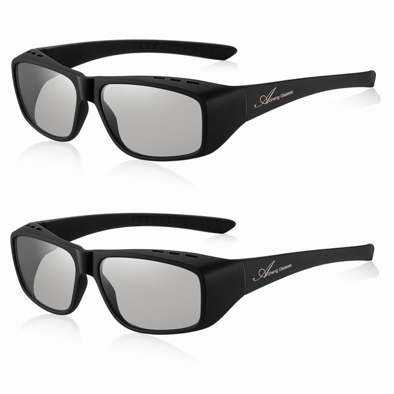 AoHeng Cinema 3D Glasses for RealD 3D Movies,Large Frame,Clearer,Brighter(2 Pack)