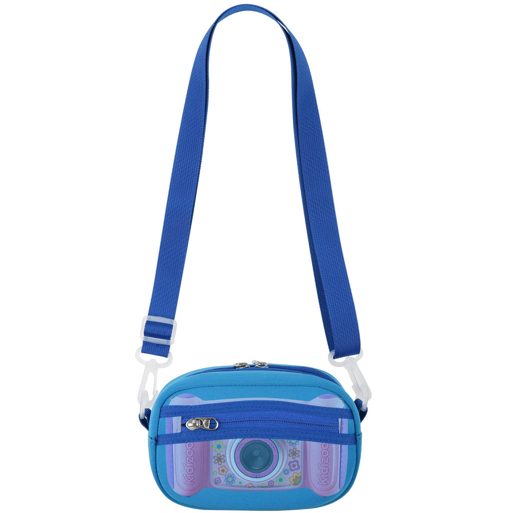 Beautyflier Kids Camera Case for VTech Kidizoom Duo /for Duo DX /for Duo Deluxe /for Twist /for Pix /for Pix Plus Selfie Creator Cam Crossbody Camera Bag for Kids with Adjustable Detachable Strap (Camera Not Included) Blue