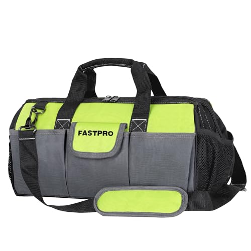 FASTPRO 16-Inch Tool Bag, Wide Mouth Open Storage Bag