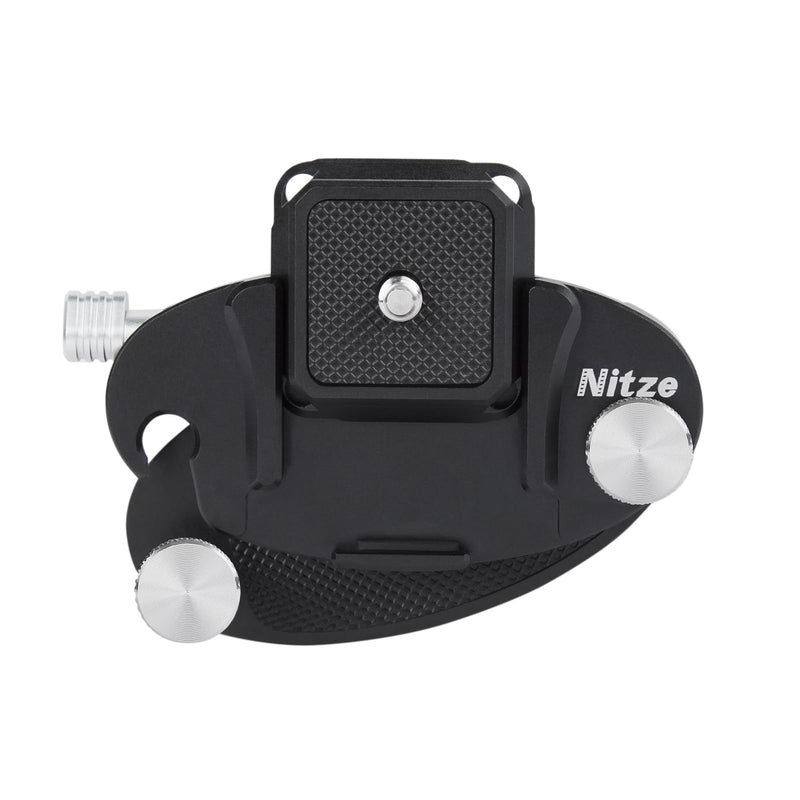 Nitze Camera Clip, Aluminum Capture Clip, Backpack Strap Camera Mount with 4-Side Mountable Arca Quick Release Plate for DSLR/Mirroless Camera, Action Camera - N58A