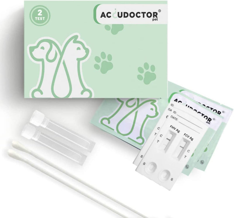 2 x AccuDoctor Test for Cats Giardia Lamblia Ag + FPV Panleukopenia Felina Chair Pet Diarrhoea Medium Fastest Invisible Cat Rapid Test for Giardia Giardia Giardia Worms Worm