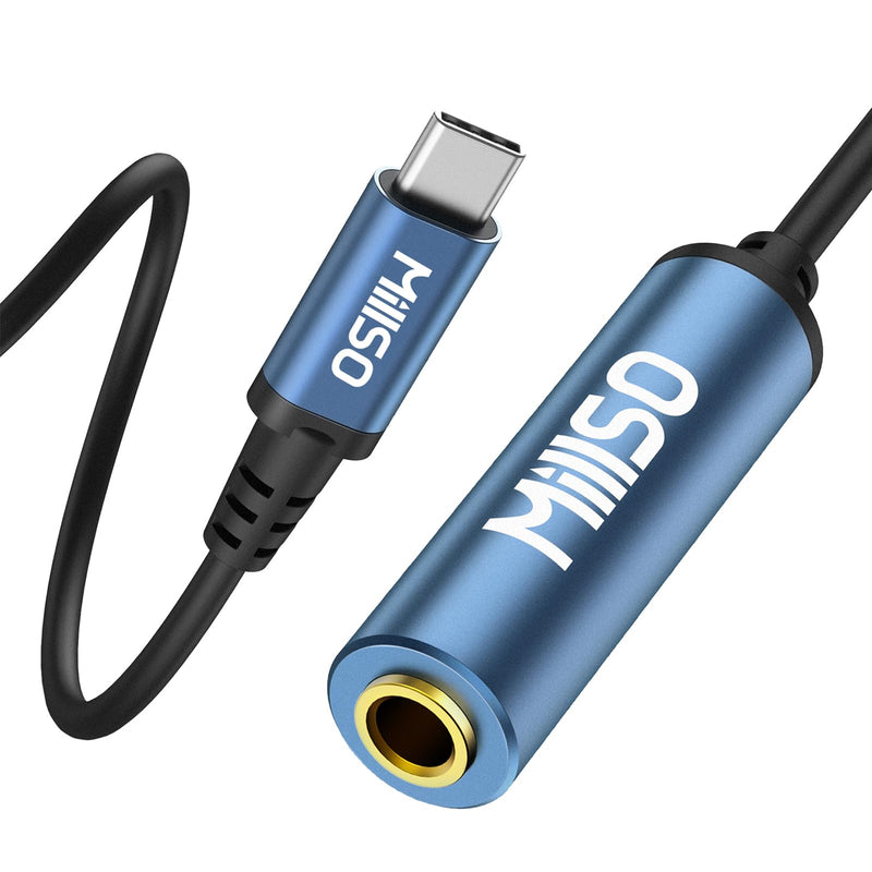 MillSO USB Type C to 1/4 Headphone Adapter TRS 6.35mm Female to USB C Aux Audio Adapter Stereo Jack Adapter for Amplifiers, Mixer, Home Theater, Smartphones, Laptop, 6.35mm Headphones 12 inch