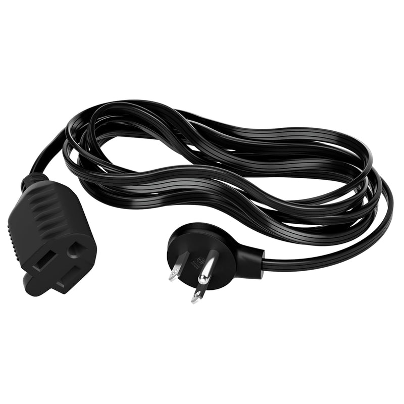 Elecan Flat Plug Extension Cord 30 Ft with Slim Space-Saving Plug Design, Thin Flat Cable Low Profile Power Cord 3 Prong Grounded Wire, 16 Gauge 13 A/125 V-Black-ETL Certified 1 Pack 30FT