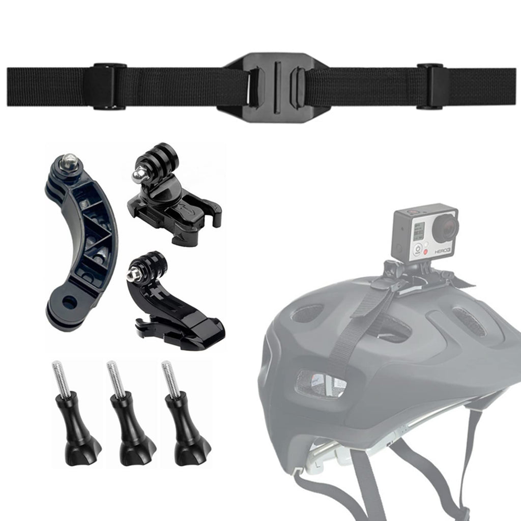 Strap Mount for Gopro for Helmets, Adjustable Mounting Adapter Base with Extesion Rod and Rotating Quick Release Buckle, Suitable for Cycling Bike Vented Helmet, Fit for All Sports Cameras