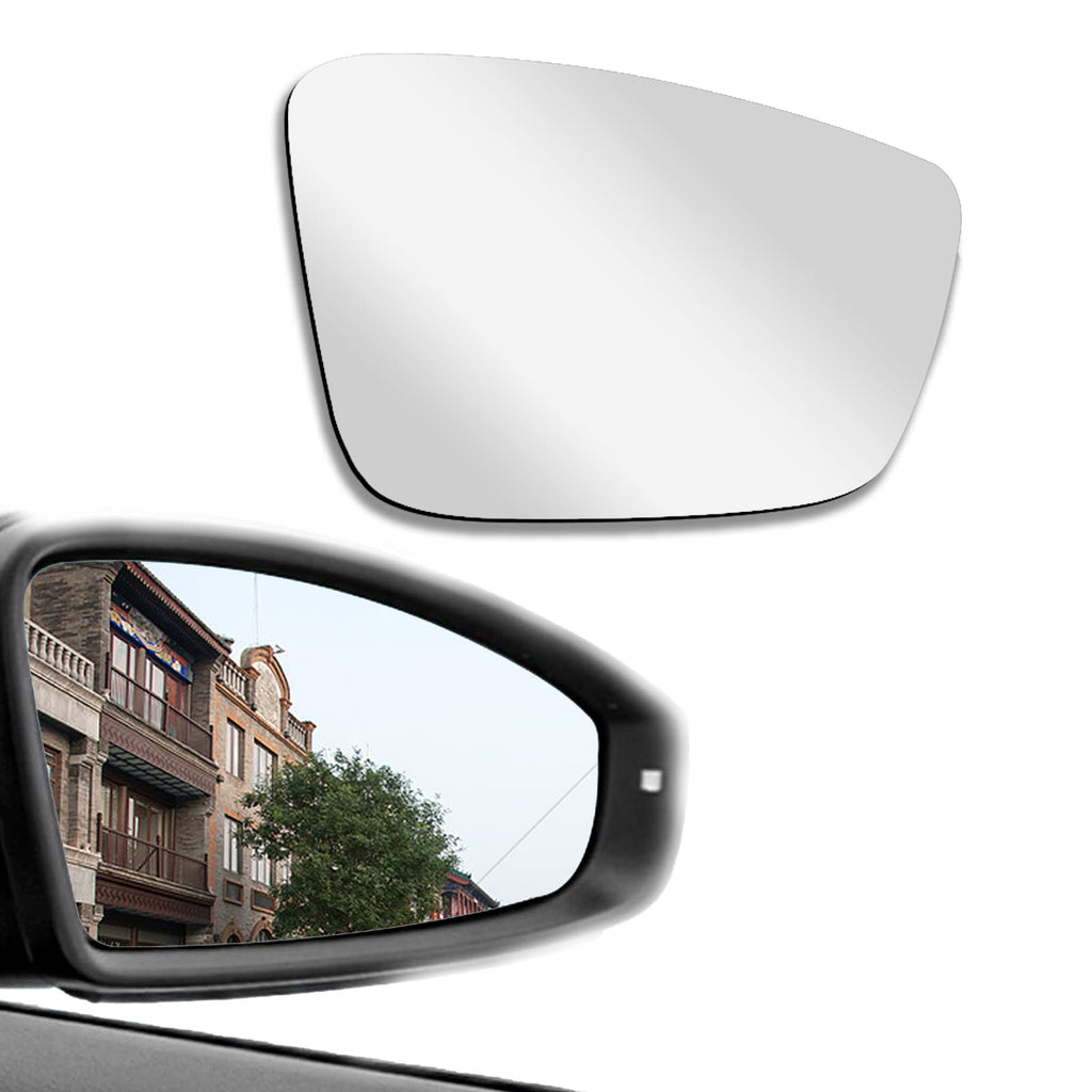 Passenger Right Side View Heated Mirror Glass Replacement for 2011 2012 2013 2014 2015 2016 2017 2018 Volkswagen VW Passat Jetta Beetle Side Mirror Glass With Rear Holder Right (Passenger Side)