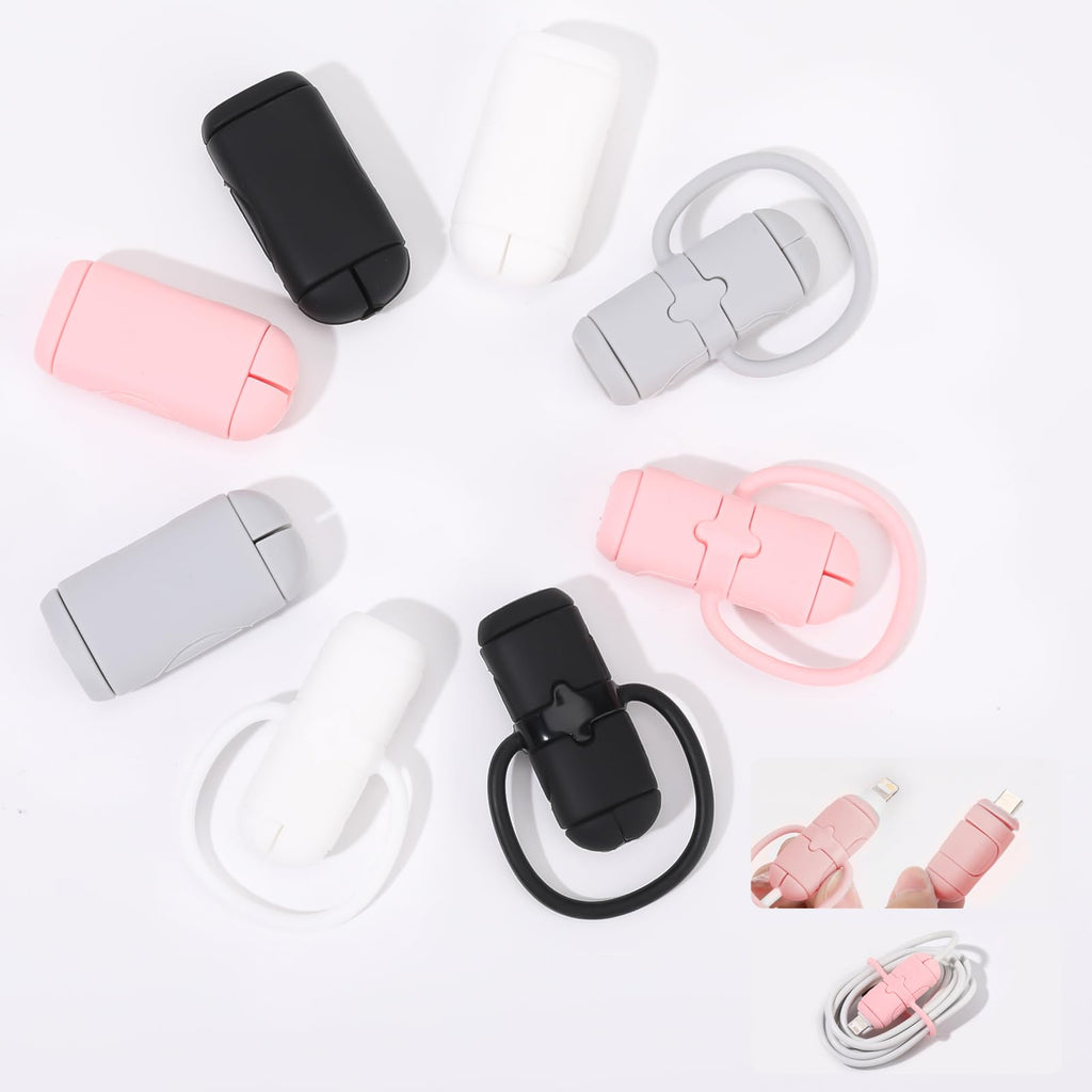 8pcs Icable Protector Durable Charge Cable Protector - Protect and Extend The Life of Your Charging Cables, Silicone Cord Protector, Compatible with iPhone Cable (for iPhone 18/20W Cable, Set 3) For Iphone 18/20W cable