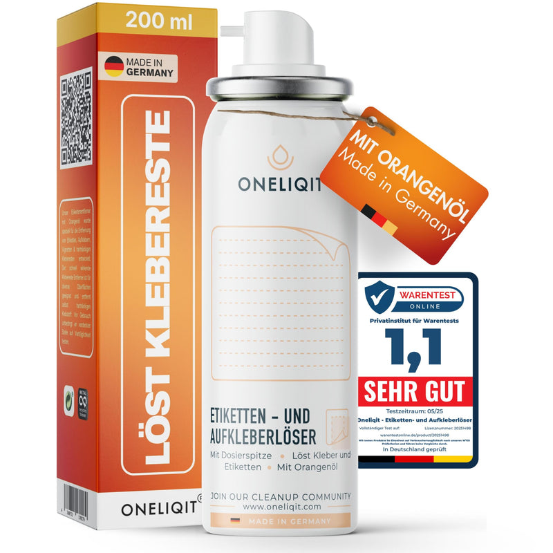 Label Remover, Label Remover, Adhesive Residue Remover with Orange Oil, 200 ml for Easy Removal of Labels, Stickers, Vignettes & Adhesives 200 ml (pack of 1)