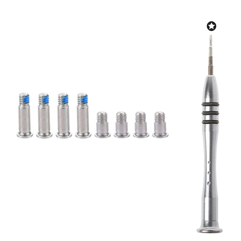Replacement 8 pcs Bottom Case Cover Screw Screws + Screwdriver for MacBook Pro M1 M2 M3 Pro/Max Retina 14'' A2442 A2779 A2992 A2918, 16'' A2485 A2780 A2991 2021-2023 Year (Silver) Silver