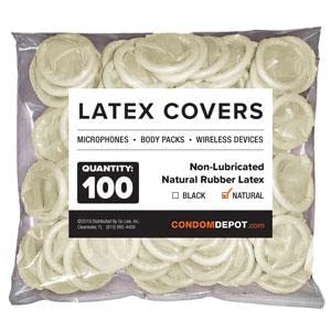 100 Pack Latex Covers for Microphones Body Packs Electronic Devices