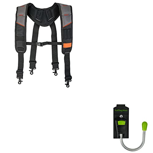 KUNN Tool Belt Suspenders with Attachment Loops for Men & Tool Holster