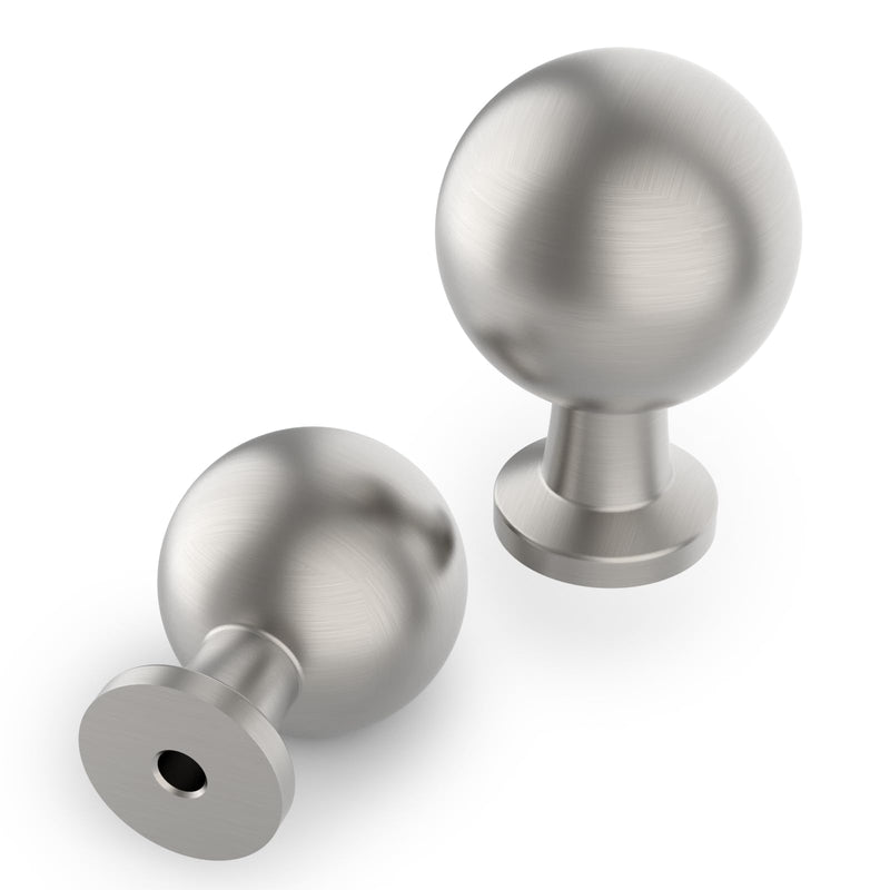 Asidrama 10 Pack Brushed Satin Nickel Kitchen Cabinet Knobs Dresser Knobs Drawer Knob Cabinet Hardware Zinc Knob for Dresser Drawers Single Hole Knob