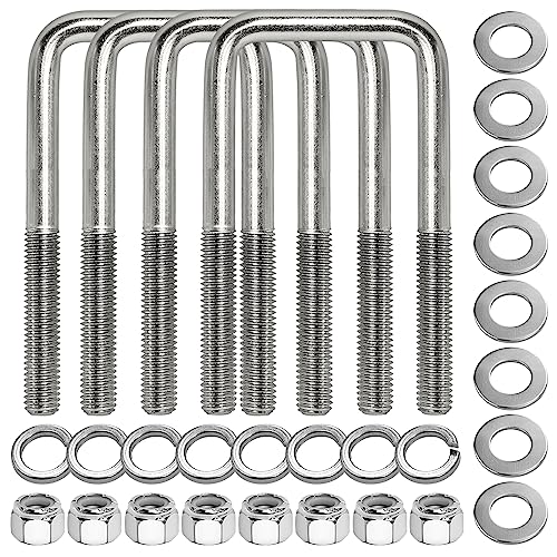Boat Trailer U-Bolt 2-1/16" W x 6-5/16"L x 1/2" D 1/2" D x 2-1/16" W x 6-5/16" L 4pk