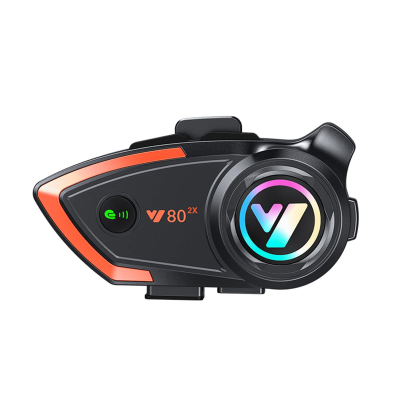 Khptop Motorcycle Helmet Bluetooth Headset 500meters 2 Riders Bluetooth Helmet Intercom Headset with CVC Noise Sound Quality Speakers Communication Systems Motorcycle Riding/Snowmobile/Cycling/Sports Single Pack