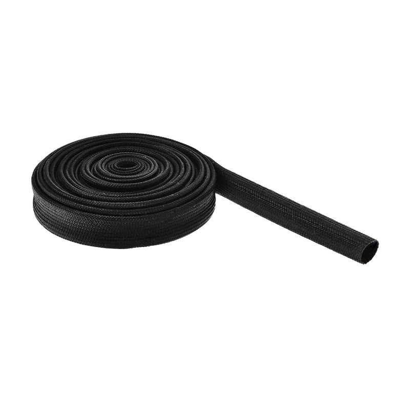 Rebower Silicone Fiberglass Sleeve Insulated Cable Protection Tube [for High-Temperature Applications] - 16Ft-10mm / Black