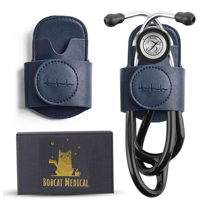 Magnetic Stethoscope Holster for 3M Littmann Stethoscope, MDF, & More. Stethoscope Holder Hip Clip Great for RN, MD, EMT, & Medical Student. (Navy Blue) Magnetic Navy Blue