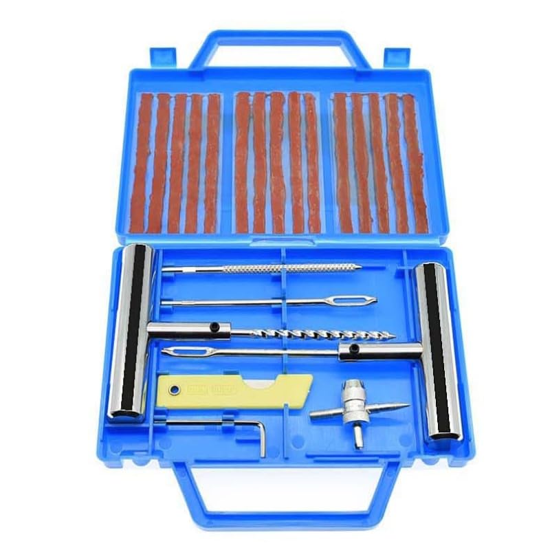 22pcs Tire Repair Kit, Heavy Duty Tire Plug Kit, Heavy Duty Tire Repair Tools & Tire Repair Set for Car, Truck, ATV, RV, SUV,Lawn Mower,Motorcycle,Tractor, Trailer