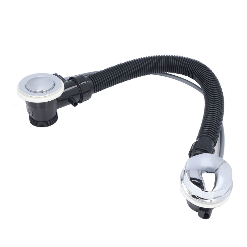 Aramox Bathtub Overflow Drainer Concealed Flexible SPA Bathtub Overflow Drain Pipe Tubular Tip Toe Bath Waste Drain Kit for Kitchen Bathroom