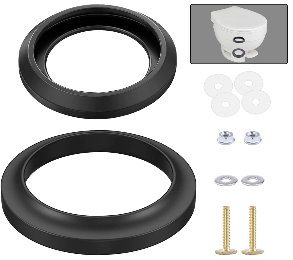 RV Toilet Seal Kit for Replacement Thetfords RV Toilet Parts- Ball Seal 34120 & Mounting Hardware Kit, Compatible with Aqua Magic Style Plus, Style II and Residence 2-in-1 Set