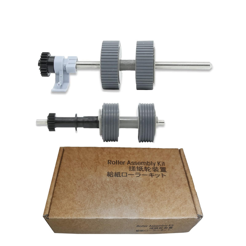2024 Upgraded PA03540-0001 PA03540-0002 Brake Roller Pick Roller with Shaft Scanner Part,Compatible with Fujitsu Fi-6130 Fi-6130Z Fi-6140 Fi-6140Z Fi-6230 Fi-6230Z Fi-6240 Fi-6240Z Fi-6125 Fi-6225