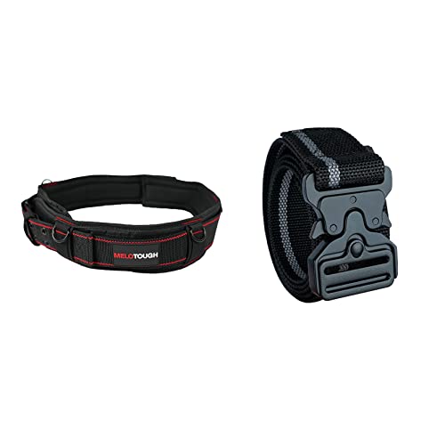 MELOTOUGH Padded Tool Belt with D ring + Quick Release Work Belt 1.5 Inch Web Work Tool Belt