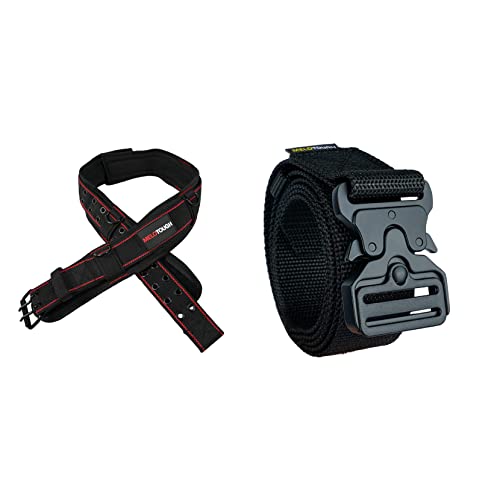 MELOTOUGH Padded Tool Belt with D ring + Quick Release Tool Belt 1.5 Inch Web Work Tool Belt